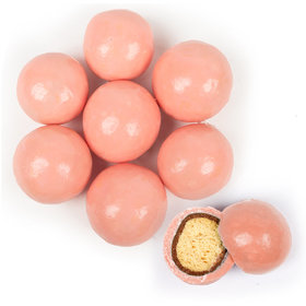 Premium Gourmet Light Pink Milk Chocolate Malted Milk Balls