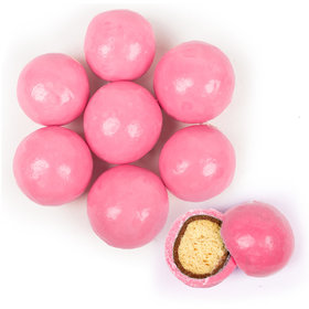 Premium Gourmet Bright Pink Milk Chocolate Malted Milk Balls