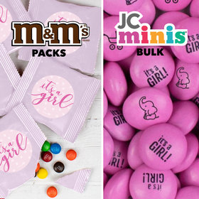Baby Girl M&Ms Milk Chocolate Candies OR JC Minis Milk Chocolate Gems