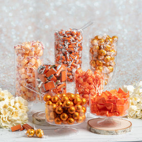 Orange Wrapped Candy Buffet