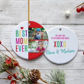 Personalized Best Mom Ever Ornament