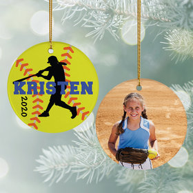 Softball Photo Ornament