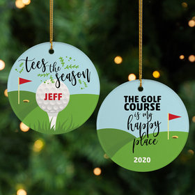 Happy Place' Golf Ornament