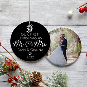 Personalized First Christmas as Mr. & Mrs. Ornament
