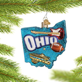 State of Ohio Outline Ornament