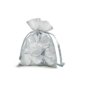 Extra Small Silver Organza Bag - Pack of 12