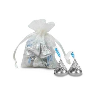 Extra Small White Organza Bag - Pack of 12