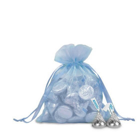 Small Blue Organza Bag - Pack of 12