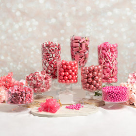 Pink Deluxe Candy Buffet Featuring Lindor Truffles by Lindt