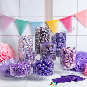 Purple Wrapped Candy Buffet