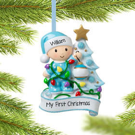 Baby Boy Decorating Tree Ornament