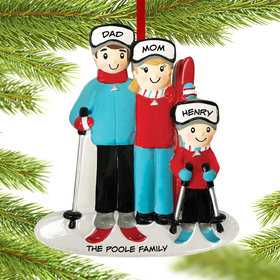 Ski Family of 3 Ornament