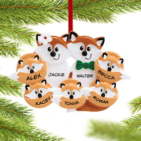 Fox Family of 7 Ornament