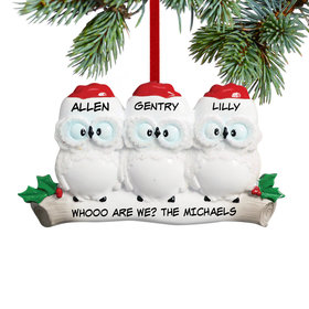 Wise Owl Family of 3 Ornament