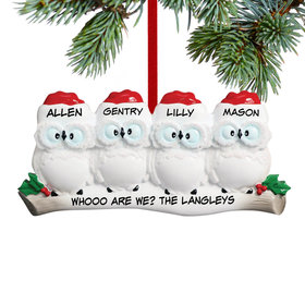 Wise Owl Family of 4 Ornament