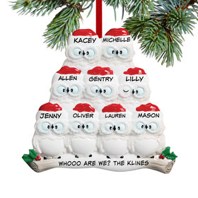 Wise Owl Family of 9 Ornament