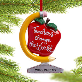 Teachers Change the World Ornament