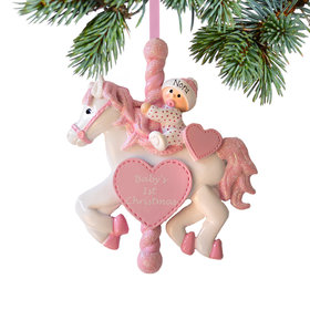 Baby Girl Carousel Ornament
