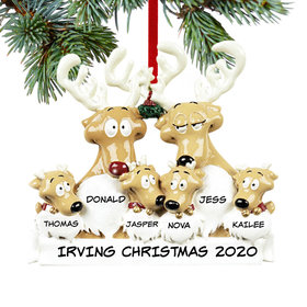 Reindeer Family 6 Ornament