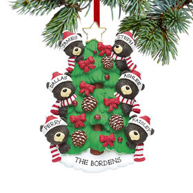 Black Bear Tree Family 6 Ornament