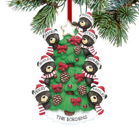 Black Bear Tree Family 7 Ornament