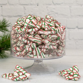 Yogurt Drizzled Christmas Tree Pretzels (10lb Case)