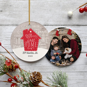 Our First Home Photo Ornament