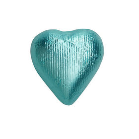 Tiffany Blue Solid Milk Chocolate Foiled Hearts