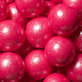Bright Pink Shimmer 1-inch Gumballs