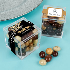 Personalized Business Thank You JUST CANDY® favor cube with Premium New York Espresso Beans