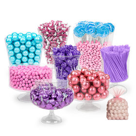 Blue, Pink & Purple Deluxe Candy Buffet