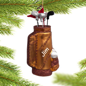 Brown Golf Bag Ornament