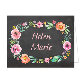 Bonnie Marcus Collection Watercolor Blossom Wreath Chalkboard Thank You