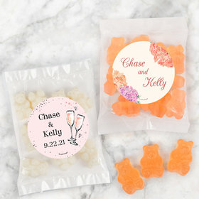 Personalized Wedding Candy Bags with Gummi Bears