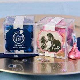 Personalized Bridal Shower JUST CANDY® favor cube with Gummy Bears