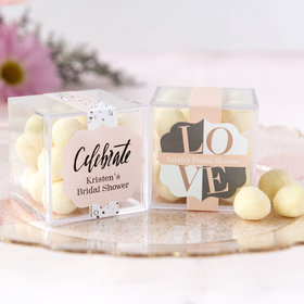 Personalized Bridal Shower JUST CANDY® favor cube with Premium Sugar Cookie Bites