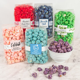 Personalized Bridal Shower Candy Coated Popcorn 8 oz Bags